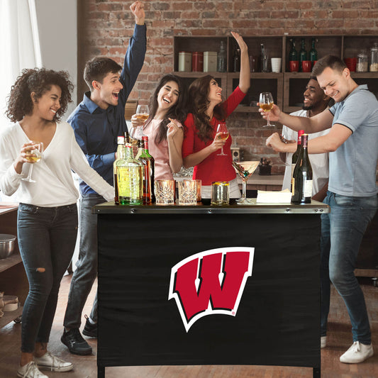 Wisconsin Badgers Portable Indoor/Outdoor Bar inside lifestyle party