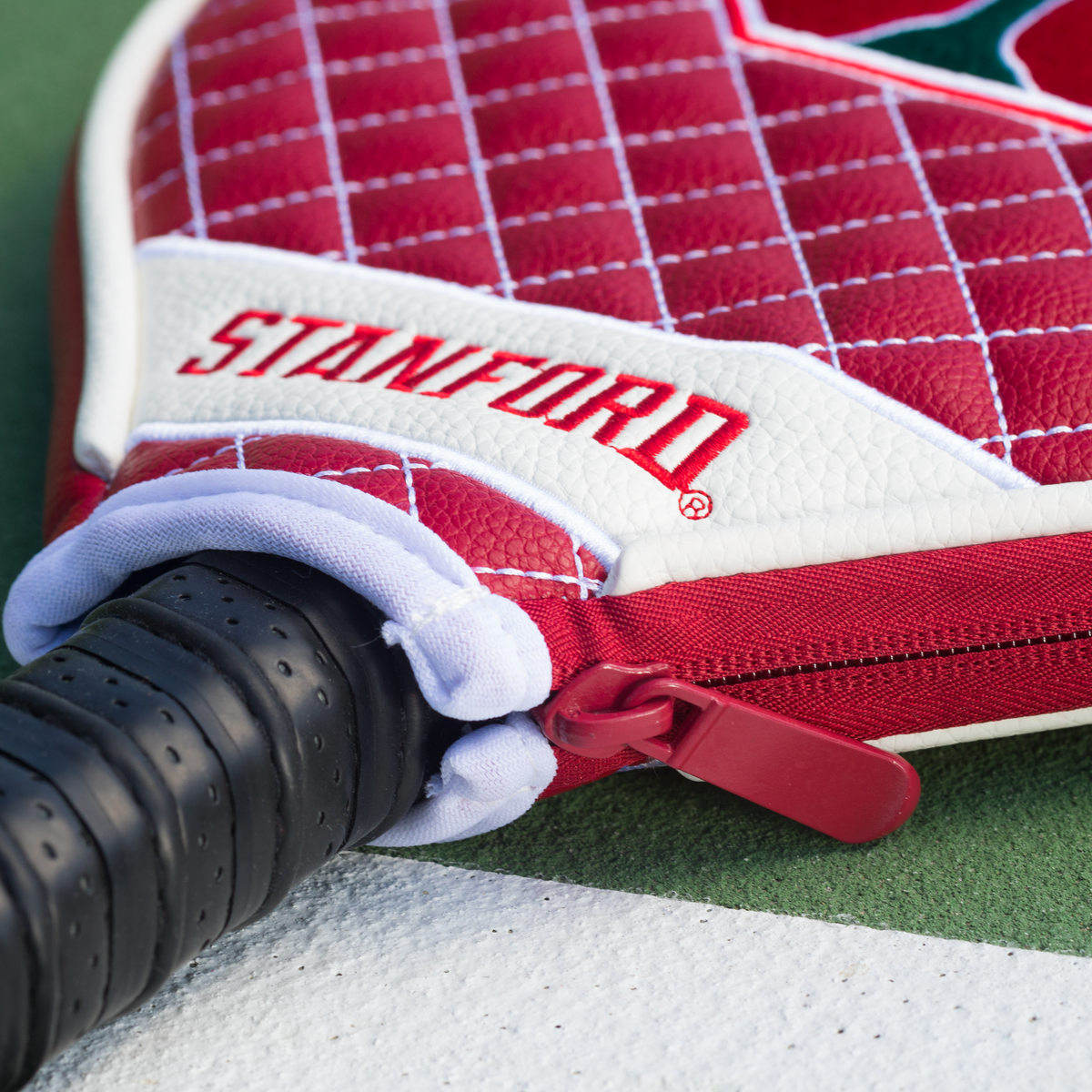 Stanford Cardinal quilted pickleball paddle cover team name