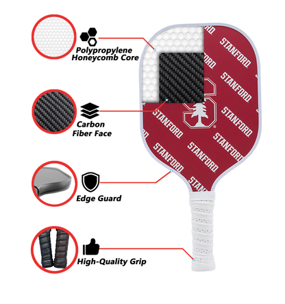 Stanford Cardinal standard pickleball paddle additional view