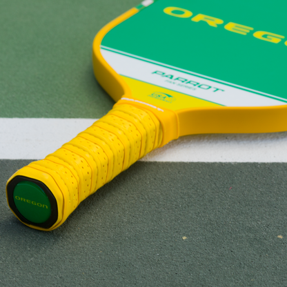 Oregon Ducks Sport Plus pickleball paddle on the court