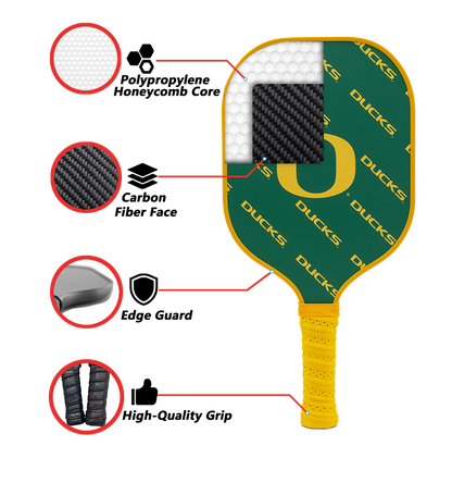 Oregon Ducks standard pickleball paddle additional view