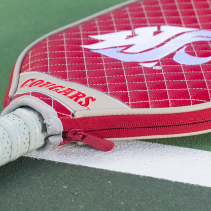 Washington State Cougars quilted pickleball paddle cover team name
