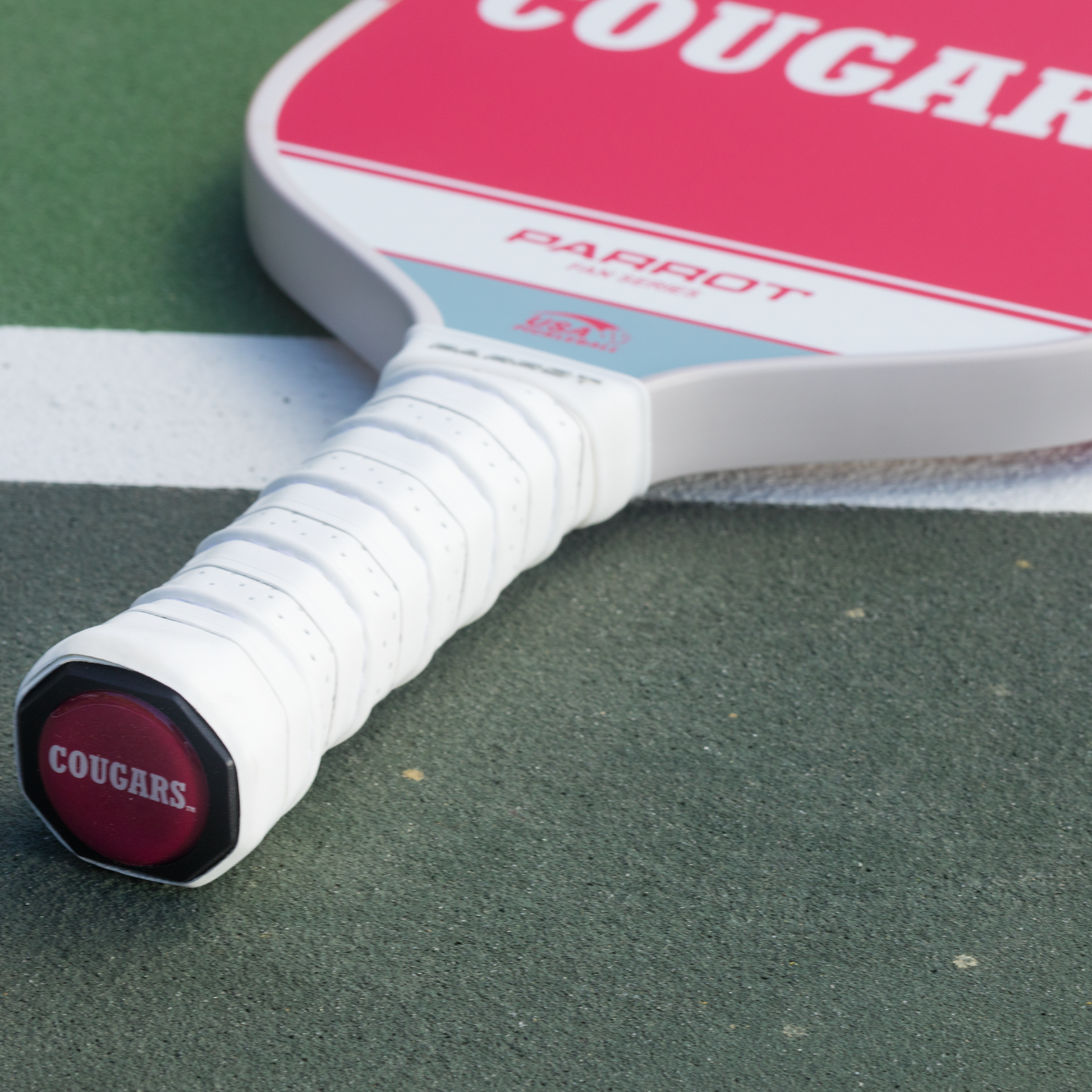 Washington State Cougars Sport Plus pickleball paddle on the court