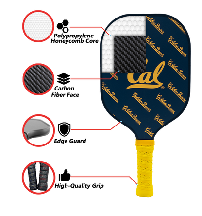California Golden Bears standard pickleball paddle additional view