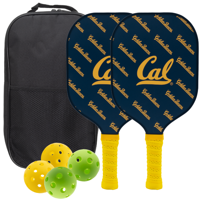 California Golden Bears pickleball paddle set with balls and carry case