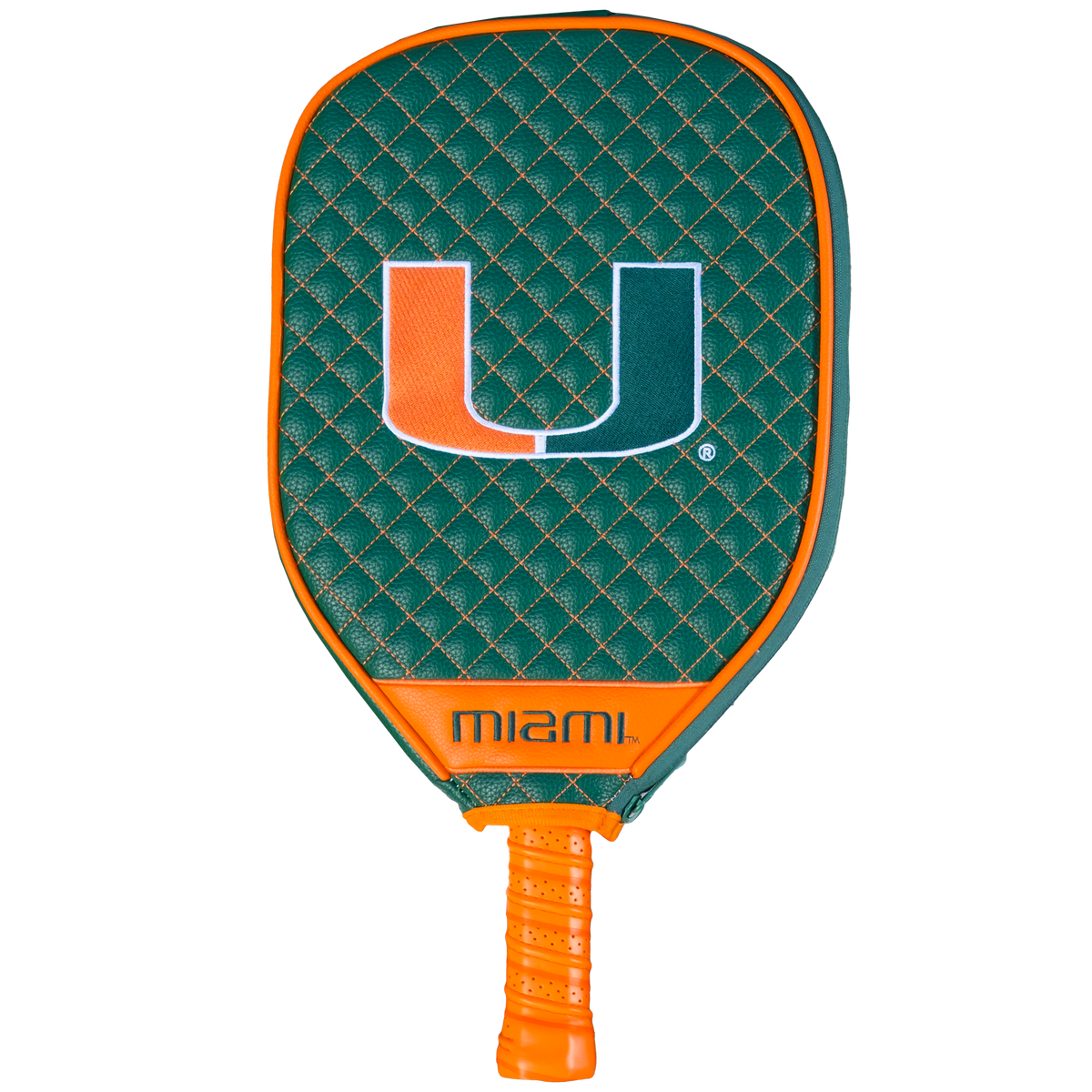 Miami Hurricanes quilted pickleball paddle cover