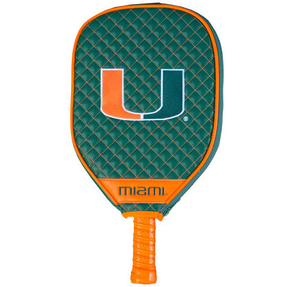 Miami Hurricanes quilted pickleball paddle cover