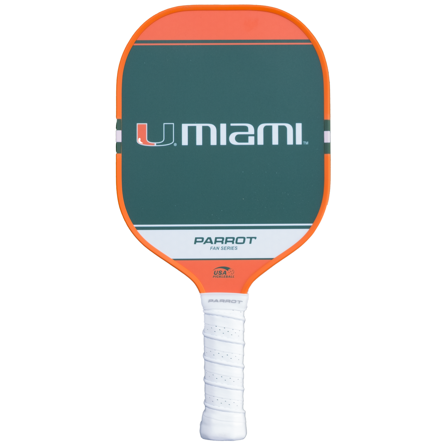 Miami Hurricanes Sport Plus pickleball paddle back view