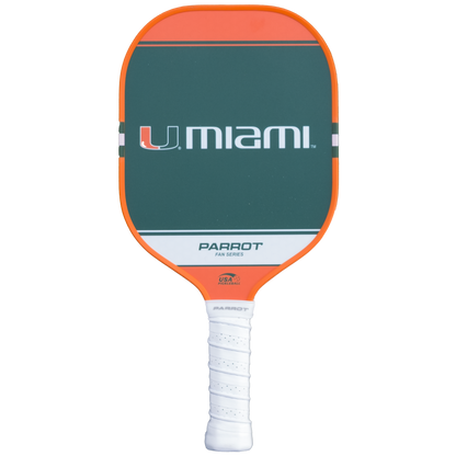 Miami Hurricanes Sport Plus pickleball paddle back view