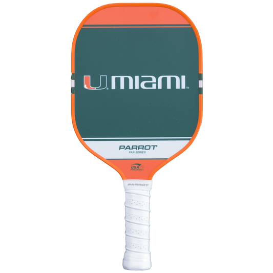 Miami Hurricanes Sport Plus pickleball paddle back view