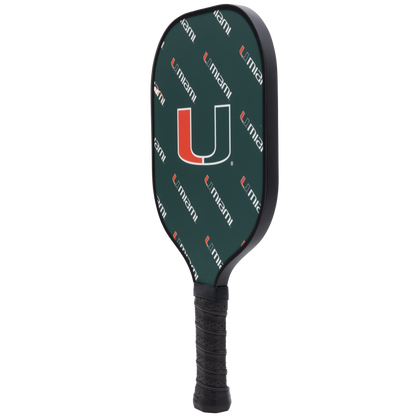 Miami Hurricanes pickleball paddle back view