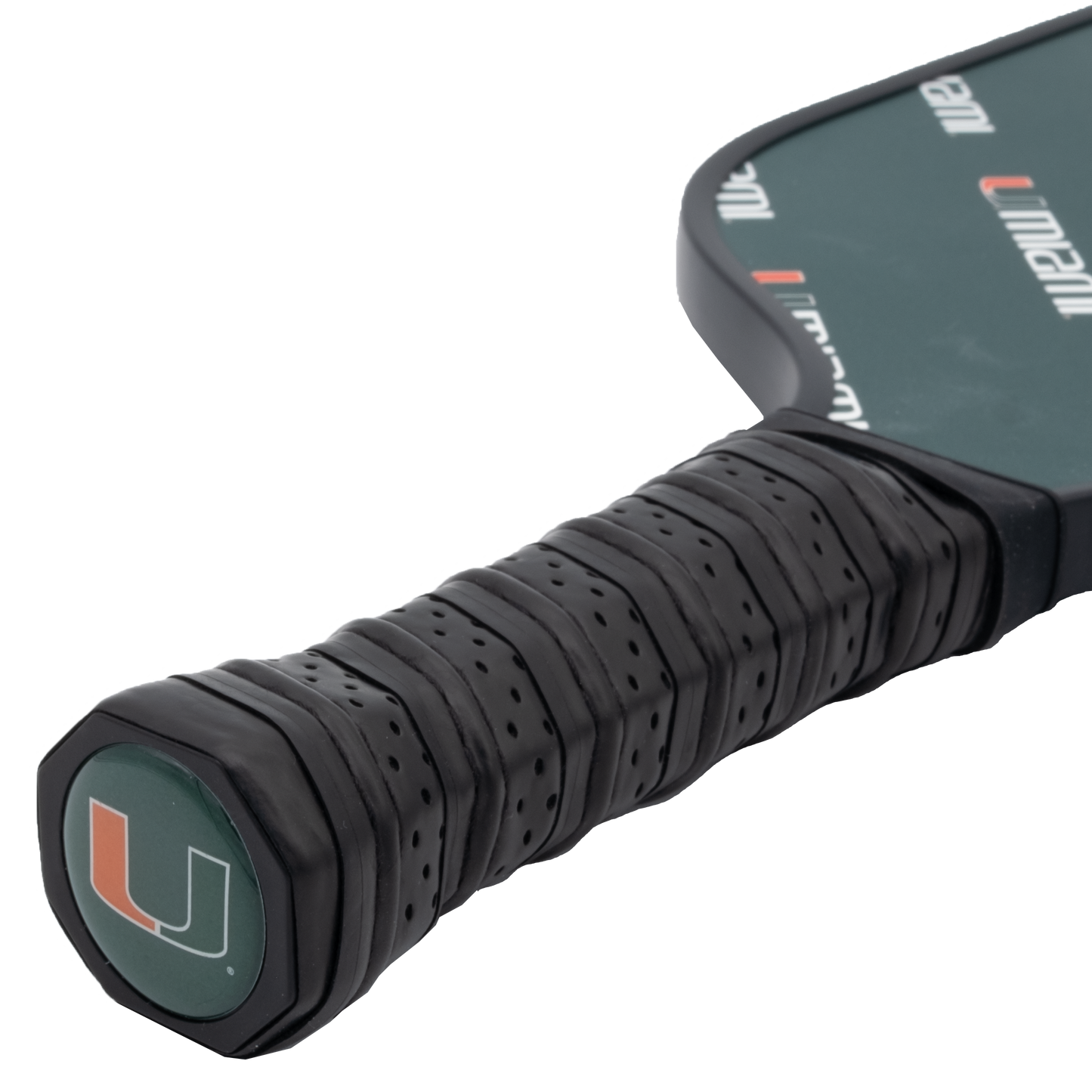 Miami Hurricanes pickleball paddle handle logo