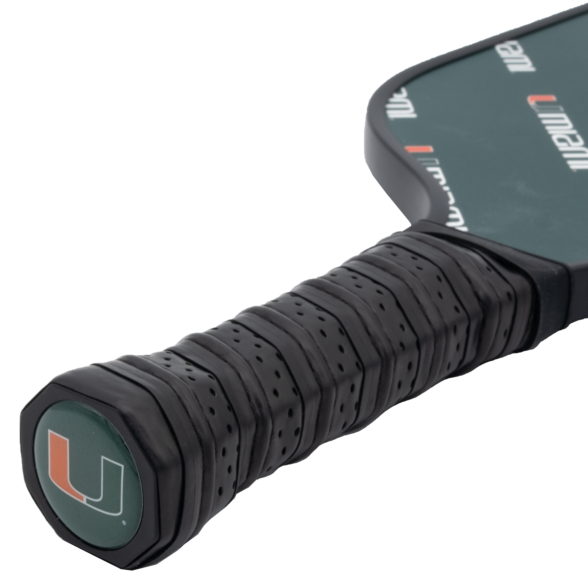 Miami Hurricanes pickleball paddle handle logo