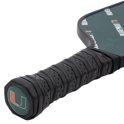 Miami Hurricanes pickleball paddle handle logo