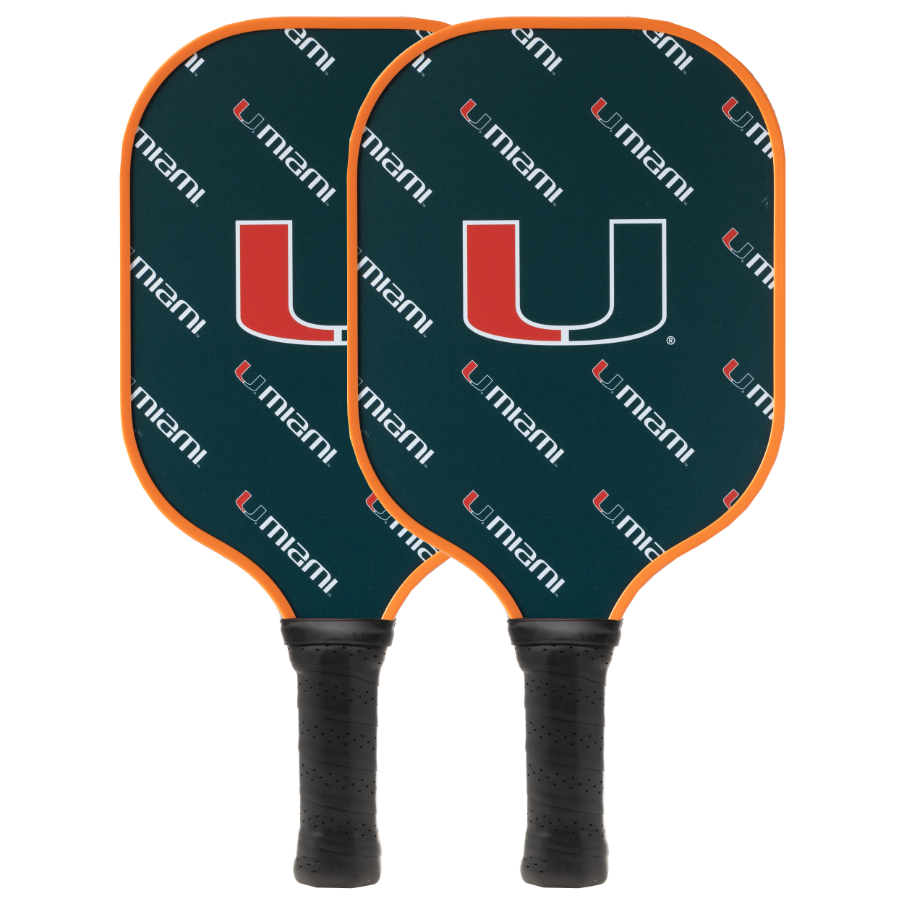 Miami Hurricanes pickleball paddle set