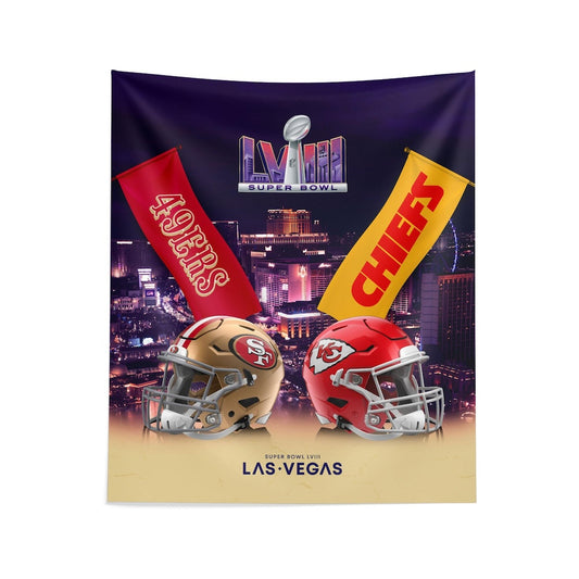 49ers vs Chiefs Super Bowl Banners 34x40 wall hanging