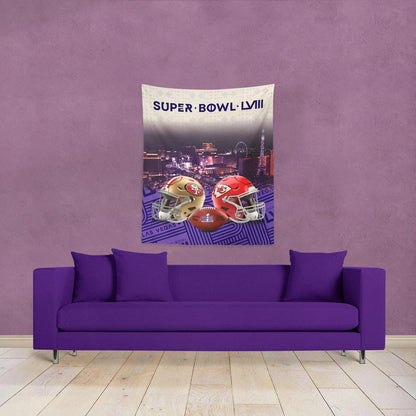 49ers vs Chiefs Super Bowl Poster 34x40 wall hanging lifestyle