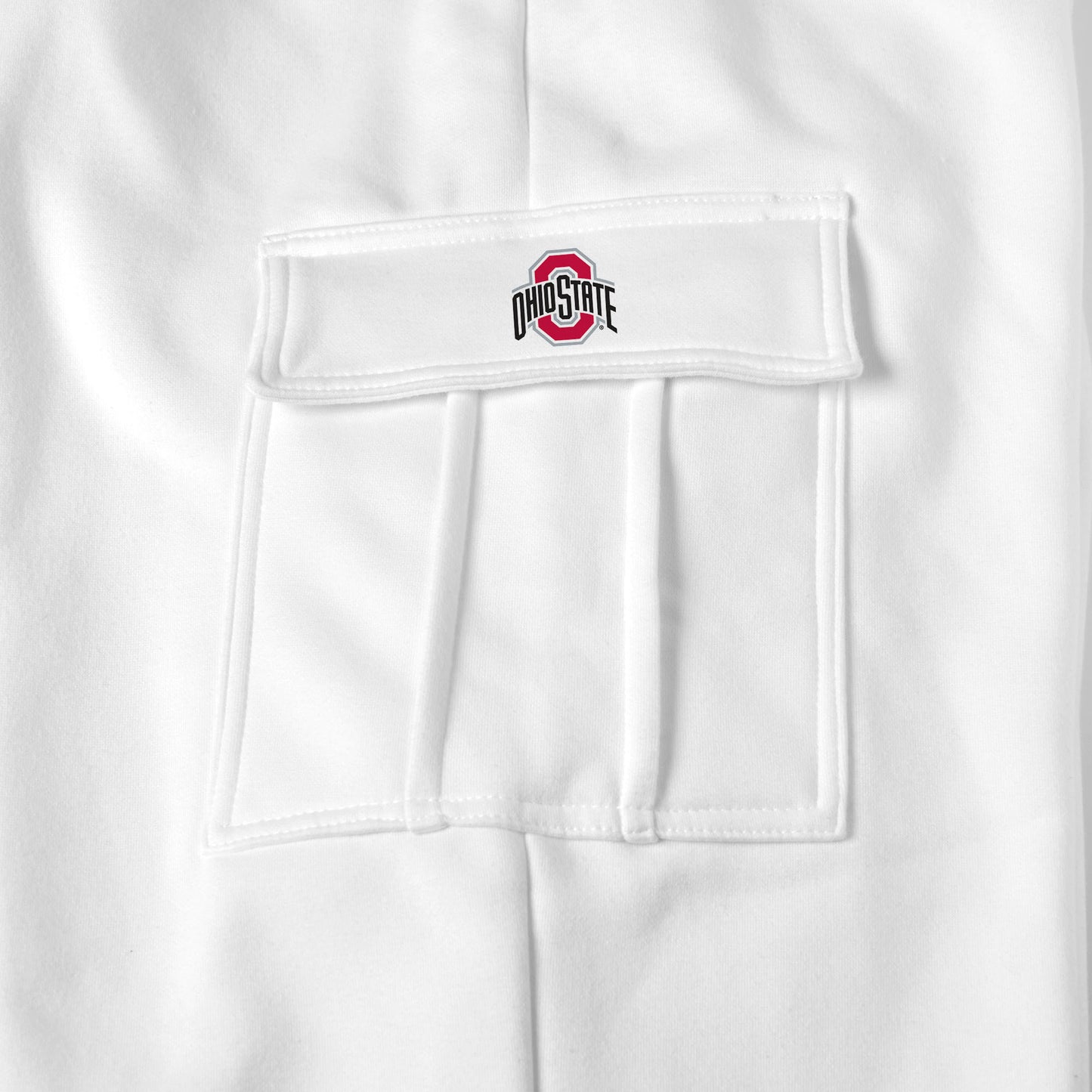 Ohio State Buckeyes white sweat pants logo
