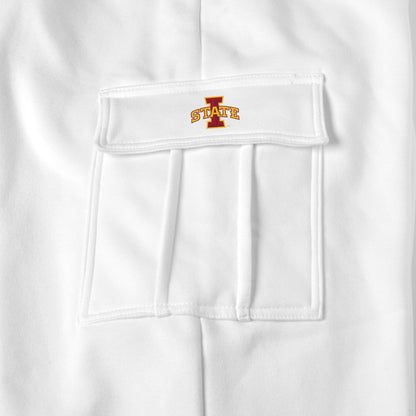 Iowa State Cyclones white sweat pants logo