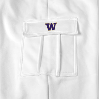 Washington Huskies white sweat pants logo