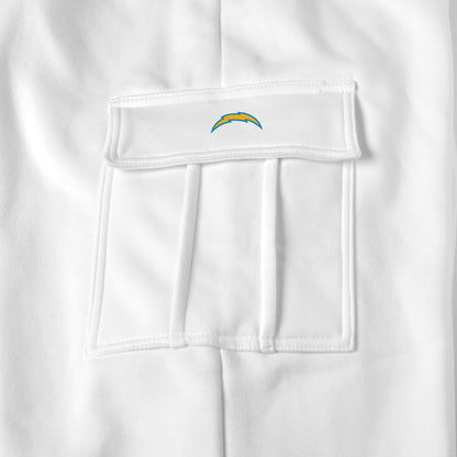 Los Angeles Chargers white sweat pants logo