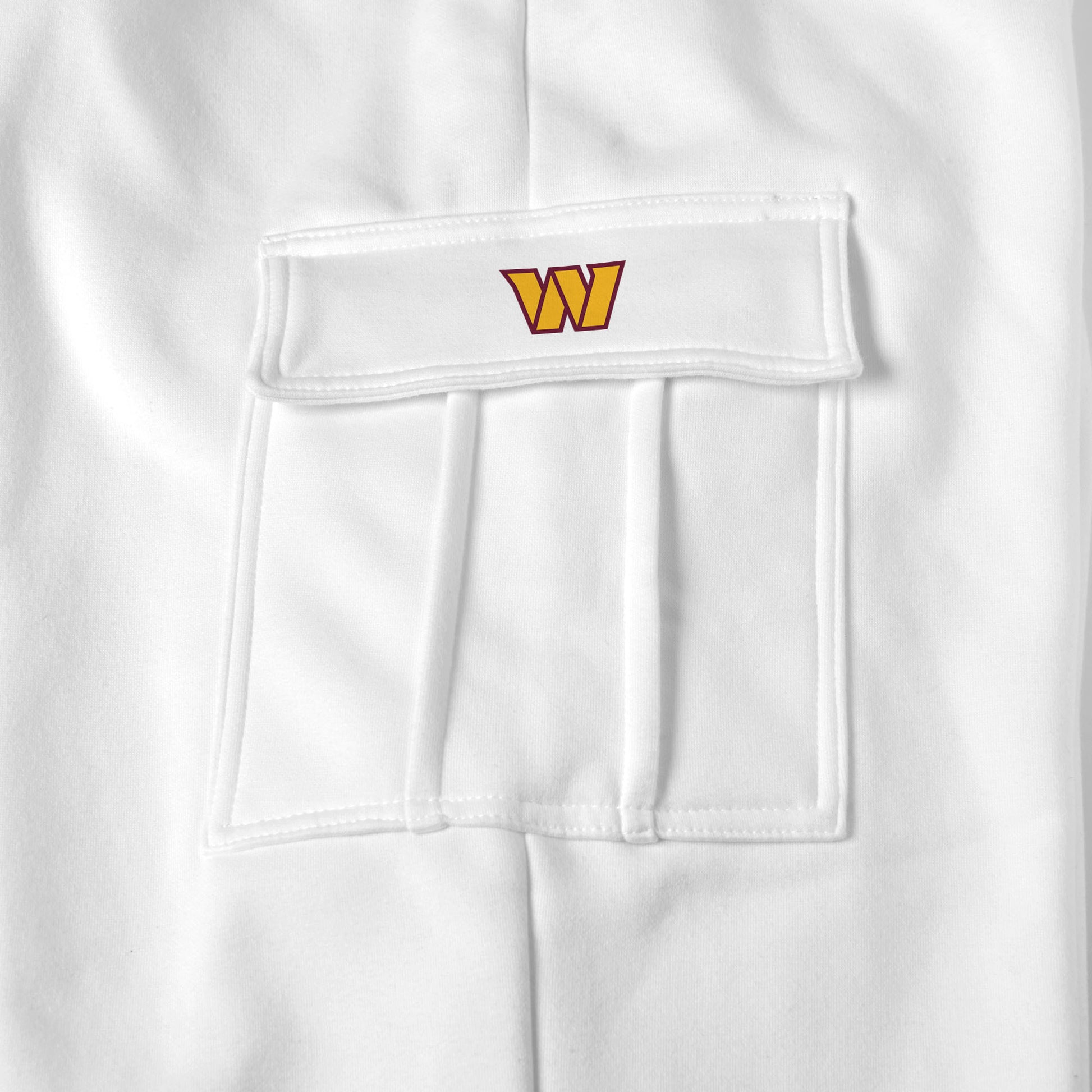 Washington Commanders white sweat pants logo