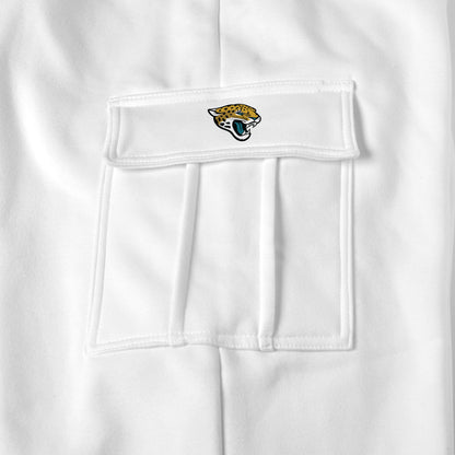 Jacksonville Jaguars white sweat pants logo