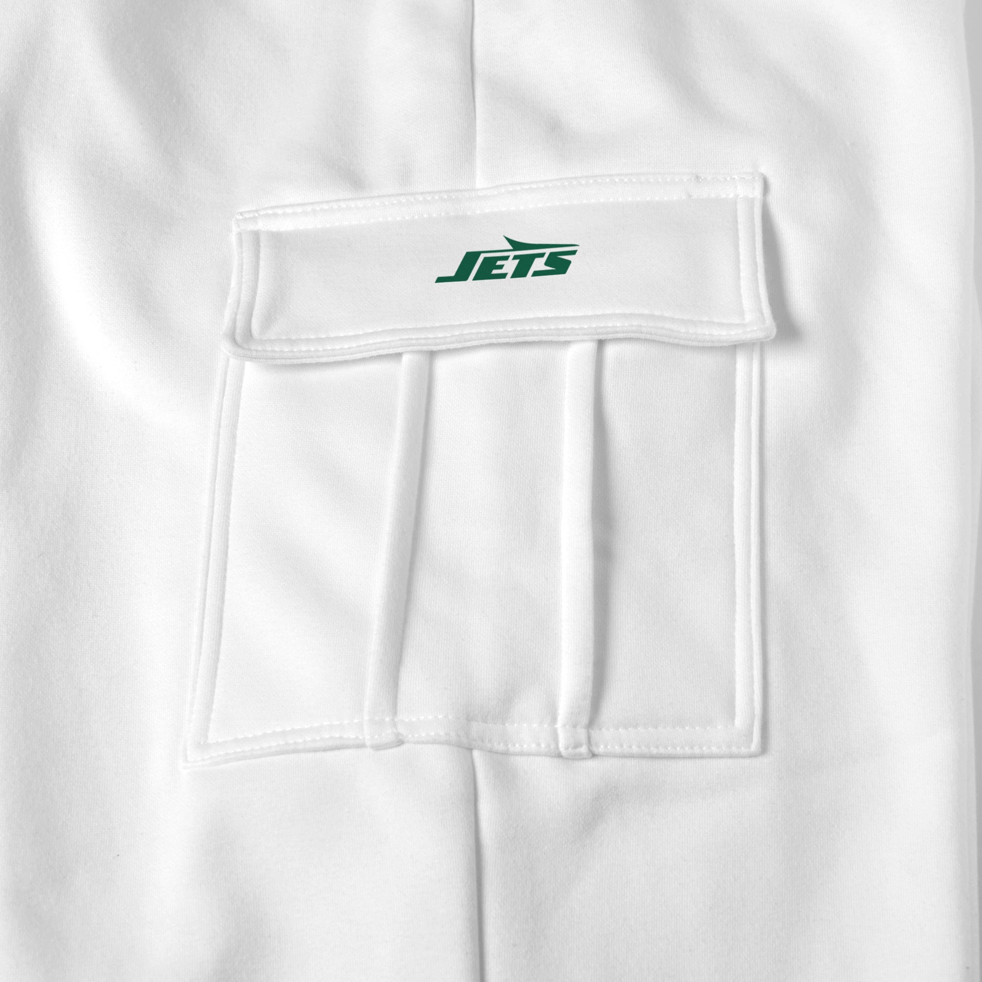 New York Jets white sweat pants logo