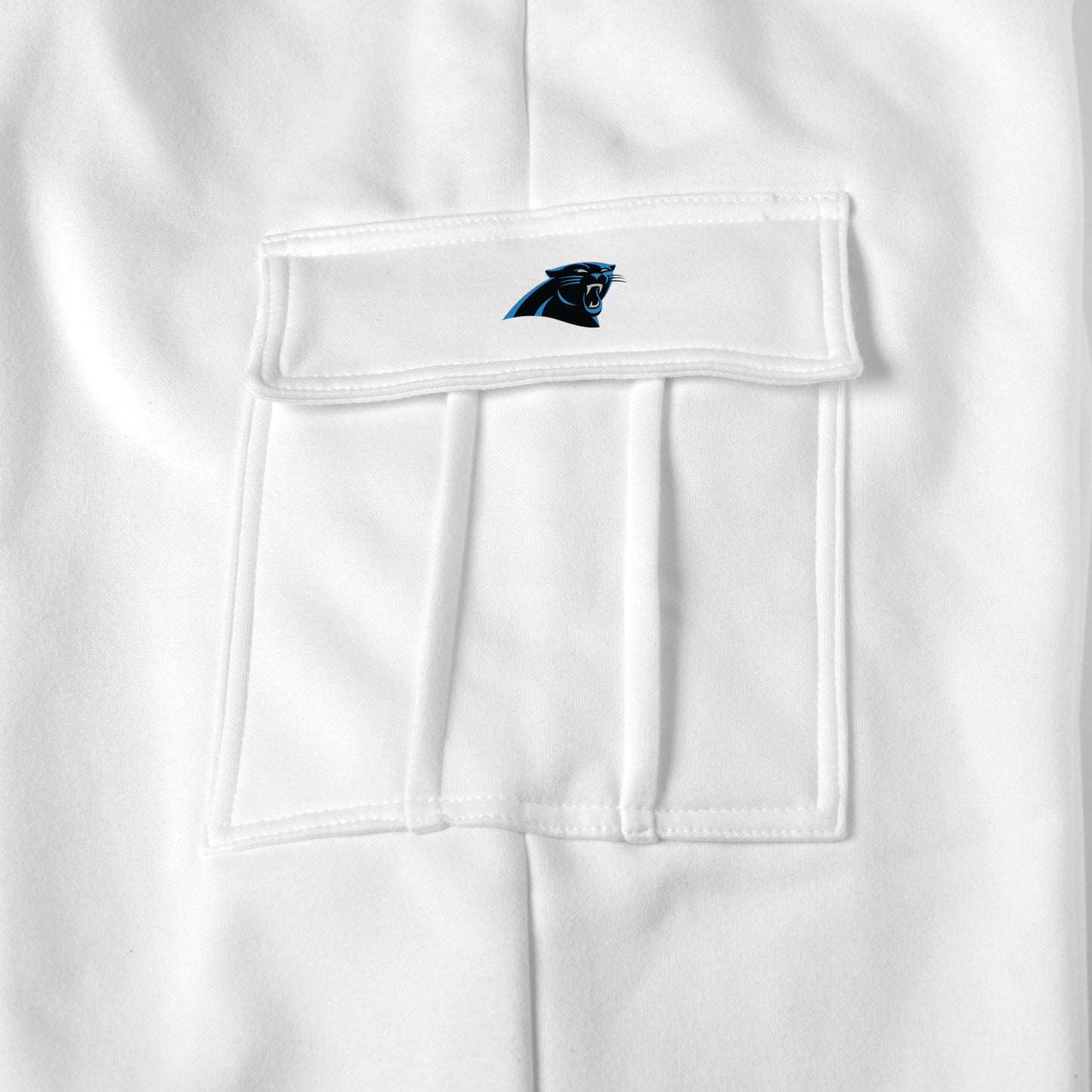 Carolina Panthers white sweat pants logo