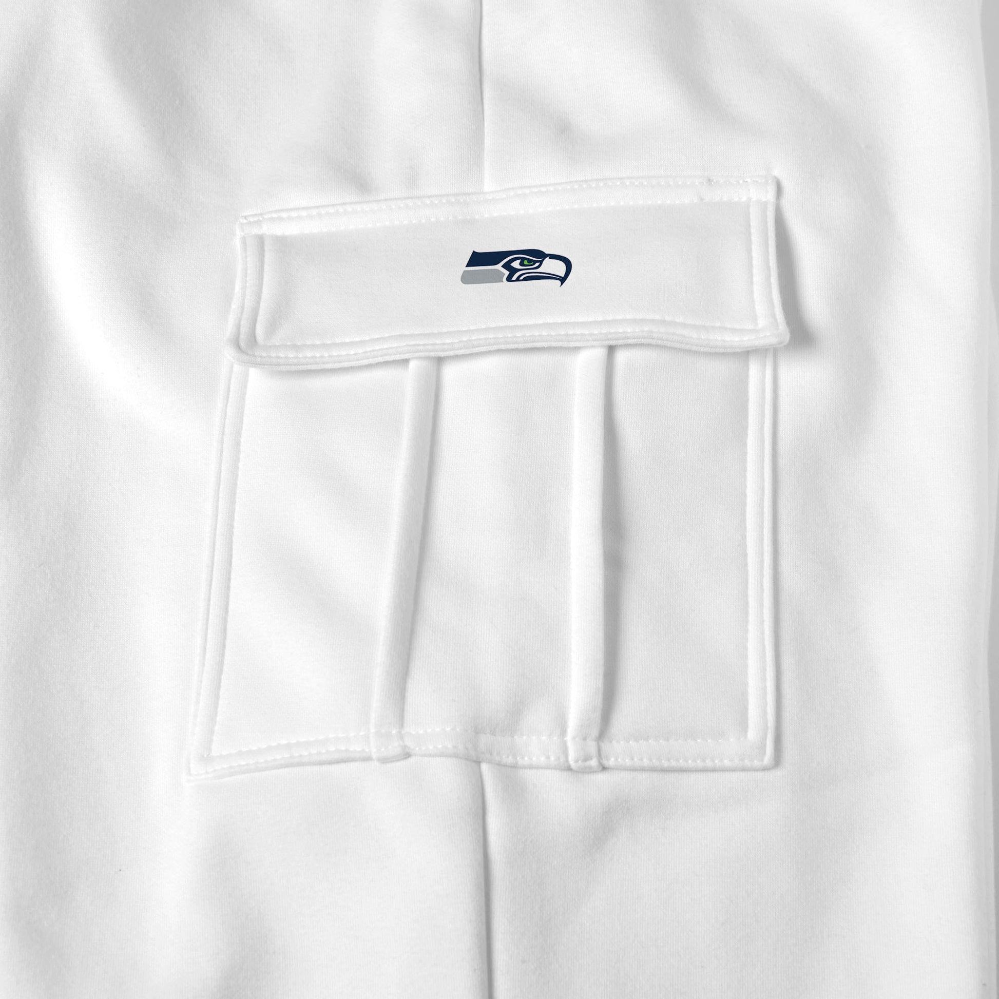 Seattle Seahawks white sweat pants logo