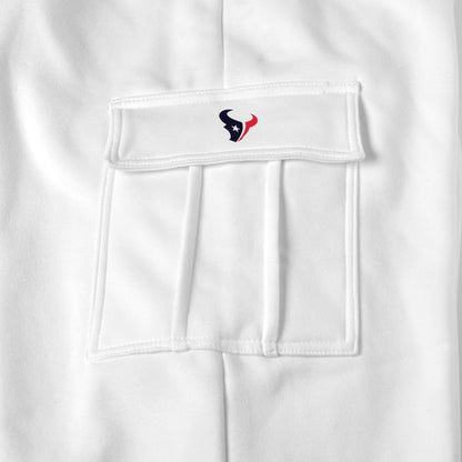 Houston Texans white sweat pants logo