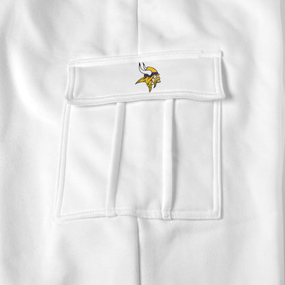 Minnesota Vikings white sweat pants logo
