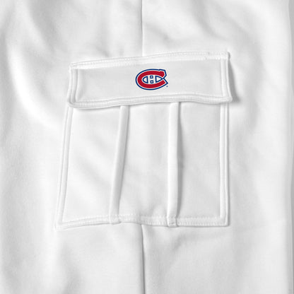 Montreal Canadiens white sweat pants logo