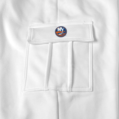 New York Islanders white sweat pants logo