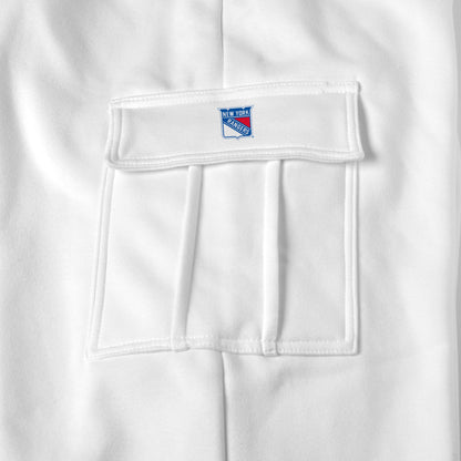 New York Rangers white sweat pants logo