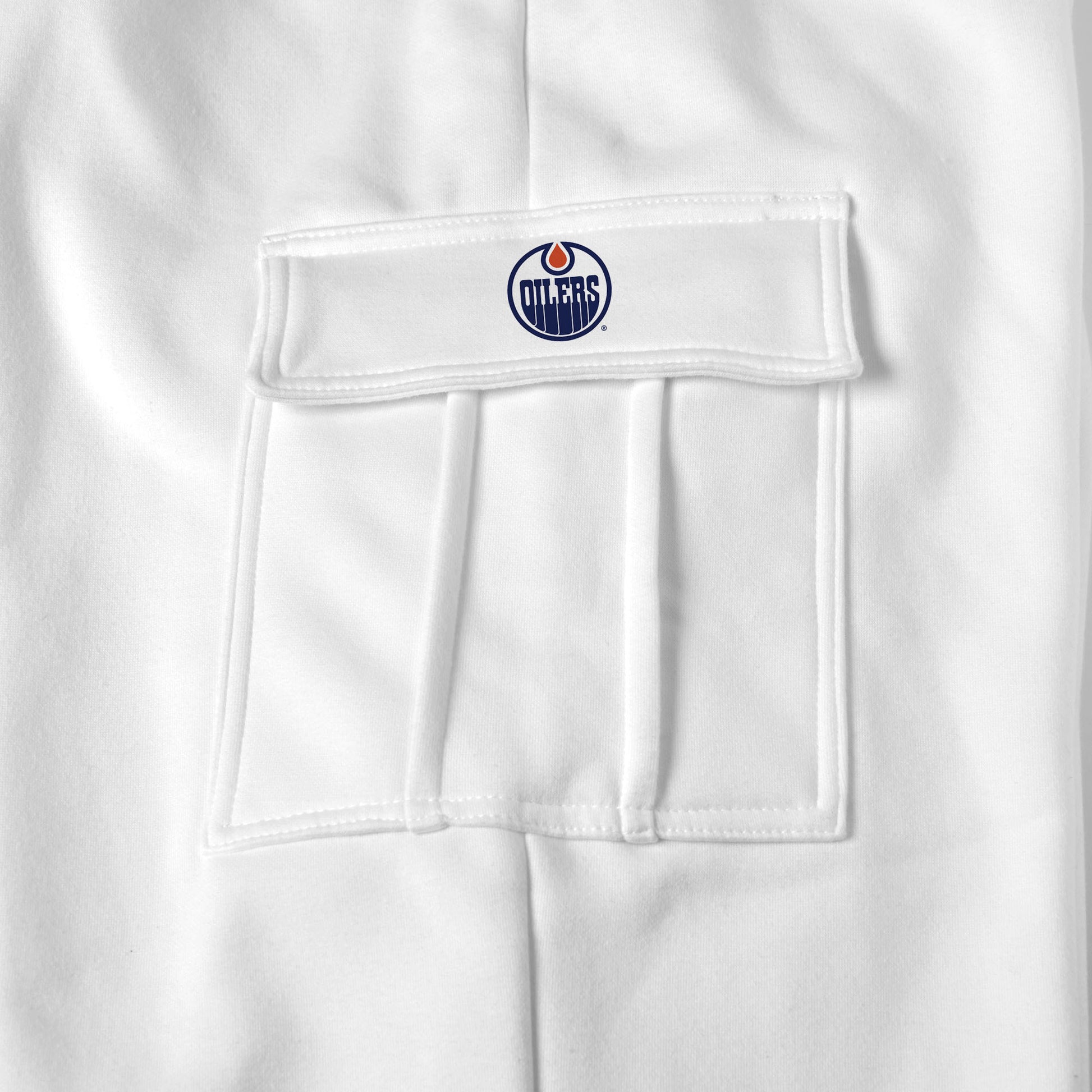 Edmonton Oilers white sweat pants logo