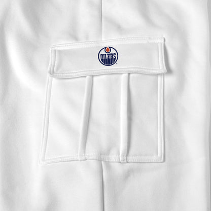 Edmonton Oilers white sweat pants logo