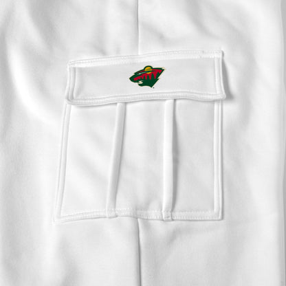 Minnesota Wild white sweat pants logo