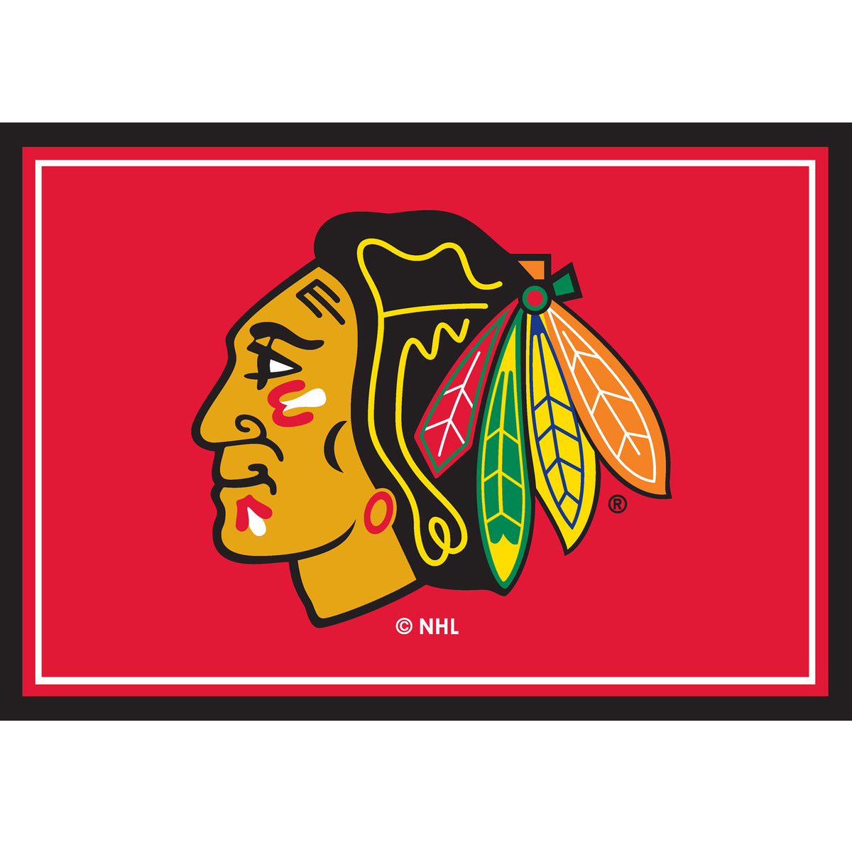 Chicago Blackhawks Entry Rug - Officially Licensed NHL Area Rug