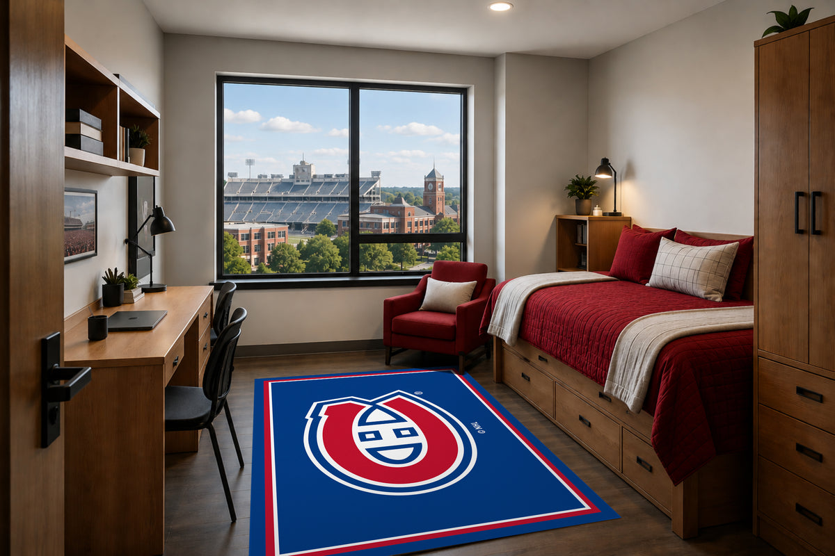 Montreal Canadiens Entry Rug in Room Setting - Officially Licensed NHL Area Rug