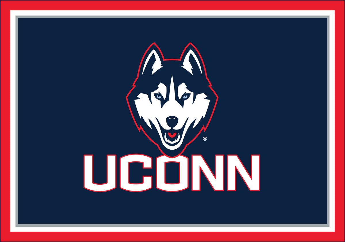 Connecticut Huskies Entry Rug - Officially Licensed NCAA Area Rug