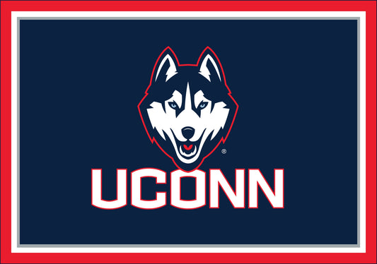 Connecticut Huskies Entry Rug - Officially Licensed NCAA Area Rug