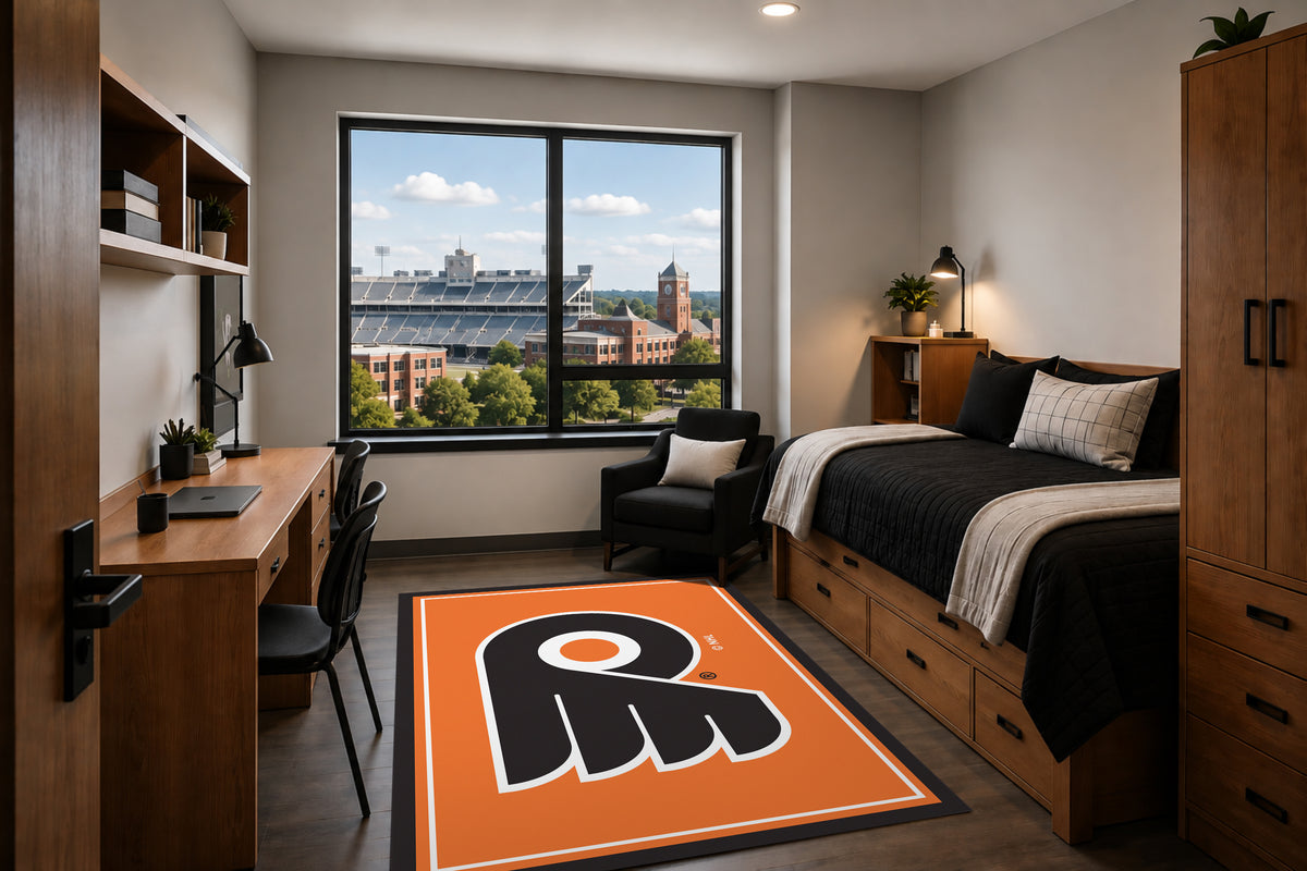 Philadelphia Flyers Entry Rug in Room Setting - Officially Licensed NHL Area Rug