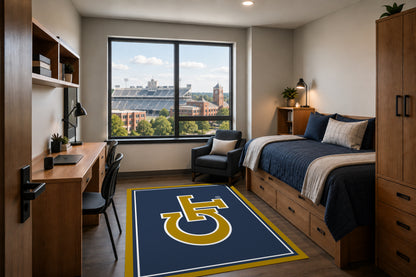 Georgia Tech Yellow Jackets Entry Rug in Room Setting - Officially Licensed NCAA Area Rug