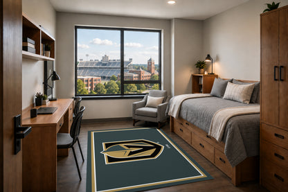 Vegas Golden Knights Entry Rug in Room Setting - Officially Licensed NHL Area Rug