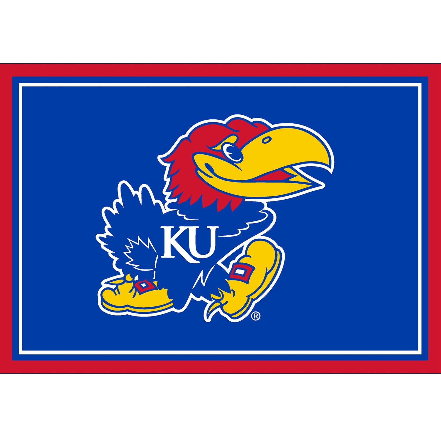 Kansas Jayhawks Entry Rug - Officially Licensed NCAA Area Rug