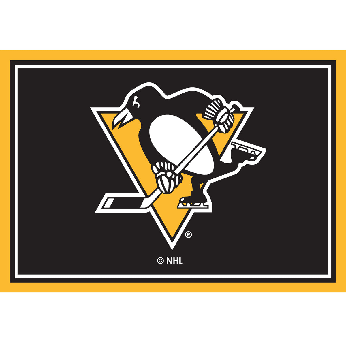 Pittsburgh Penguins Entry Rug - Officially Licensed NHL Area Rug