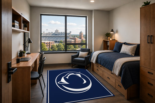Penn State Nittany Lions Entry Rug in Room Setting - Officially Licensed NCAA Area Rug