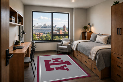 Texas A&M Aggies Entry Rug in Room Setting - Officially Licensed NCAA Area Rug