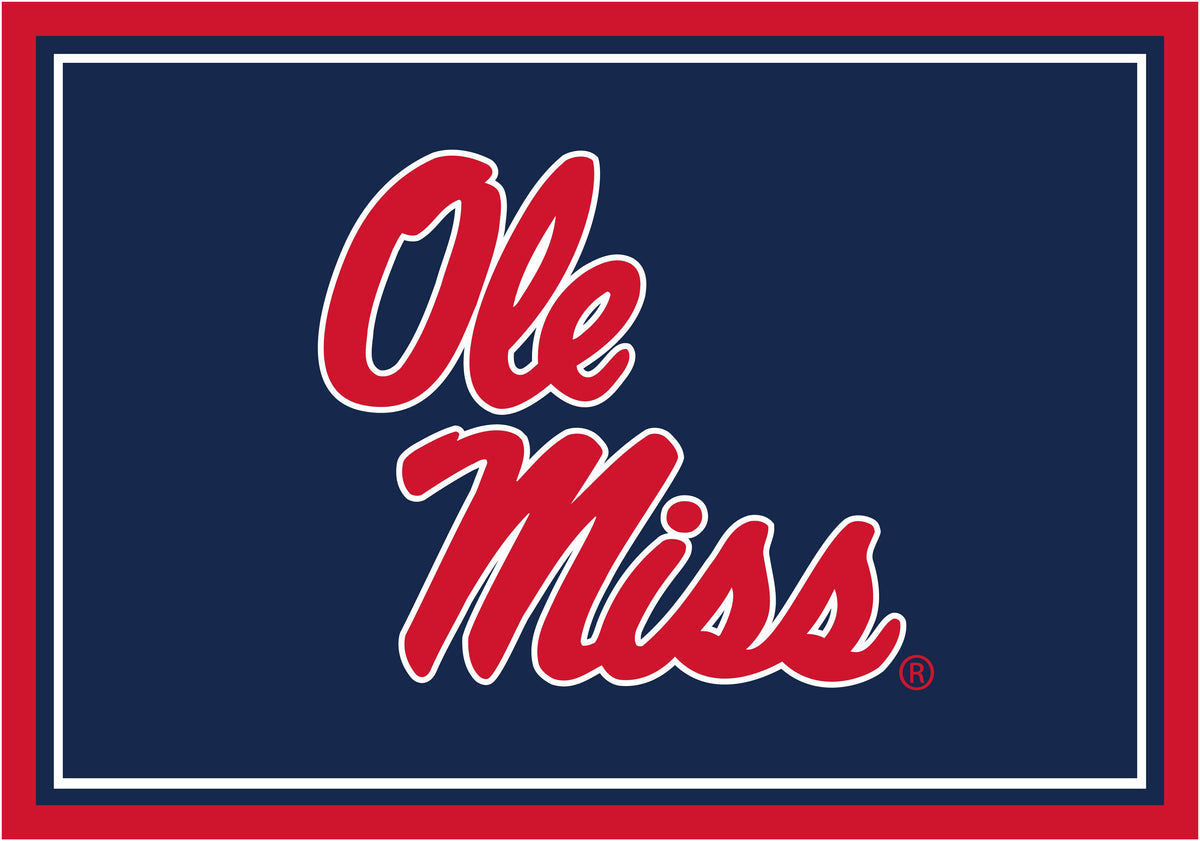 Mississippi Rebels Entry Rug - Officially Licensed NCAA Area Rug